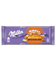Шоколад молоч с карамельной нач арахис и воздушный рис 276г Milka