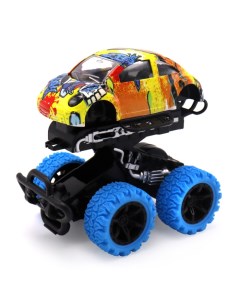 Инерционная die cast машинка с ярким рисунком и краш эффектом 15 5 см Funky toys