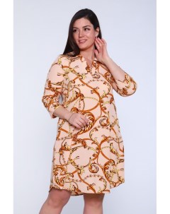 Платье трикотажное Джакалин персиковое Инсантрик