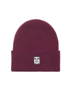 Шапка Icon Patch Cuff Beanie Beetroot 2023 Obey