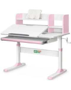 Детский стол TH 330 Pink столешница белая накладки на ножках розовые TH 330 W PN Ergokids