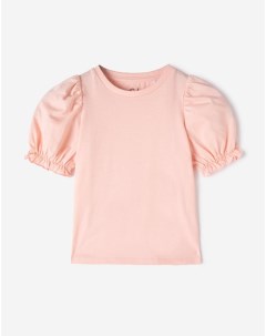 Розовая футболка с рукавами фонариками для девочки Gloria jeans
