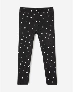 Чёрные легинсы со звездочками для девочки Gloria jeans
