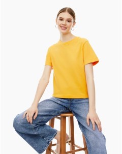 Оранжевая прямая футболка Straight Gloria jeans