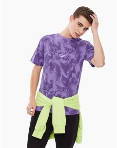 Фиолетовая футболка с принтом и нашивкой для мальчика Gloria jeans