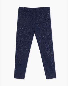 Темно синие легинсы с блестками для девочки Gloria jeans