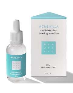 Пилинг гель для проблемной кожи лица Acne Killa с салициловой кислотой и цинком 30 мл Face Beautific