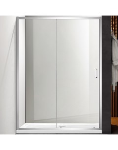Душевая дверь Ария AQ ARI RA 12020CH 120х200 двухэлементная стекло прозрачное профиль хром Душевая д Акватек