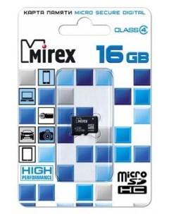 Флеш карта microSD 16GB microSDHC Class 4 Mirex