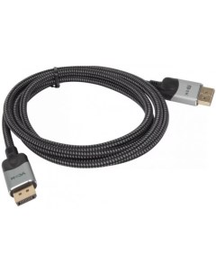 Кабель DisplayPort 3м CG635 3M круглый серый черный Vcom telecom