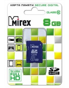 Флеш карта SD 8GB SDHC Class 10 Mirex