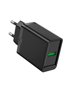 Сетевое зарядное устройство FABB0 EU USB2 0 QC 3 0 черное Vention