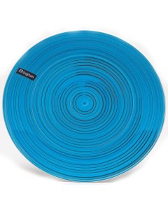 Тарелка десертная керамика 19 см круглая Аэрография Морской Вечер 139 27011 голубая Elrington