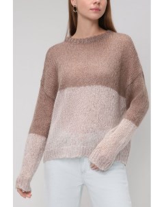 Комбинированный пуловер с мохером Emme marella