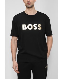 Однотонная футболка из хлопка Boss