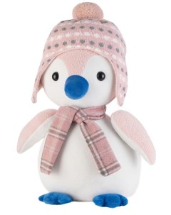 Новогодний сувенир Пингвин в розовой шапке 50 см Karlsbach