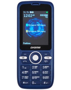 Мобильный телефон Linx B240 32Mb синий Digma