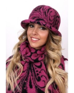 Шляпа женская 27 212 черный фуксия шарф Stigler