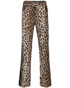 Martine rose брюки с леопардовым принтом нейтральные цвета Martine rose