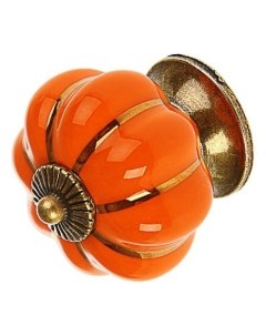 Ручка кнопка Ceramics 001 керамическая оранжевая Nnb