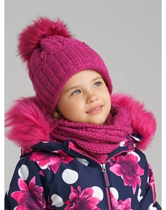Комплект вязаный для девочки: шапка, снуд Playtoday kids