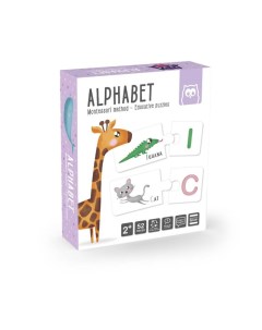 Обучающая головоломка пазл Английский алфавит и животные Eurekakids