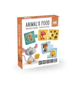 Обучающая головоломка пазл Животные и еда Eurekakids