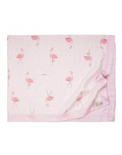 Плед муслиновый Розовый фламинго 122х100 см Сонный гномик