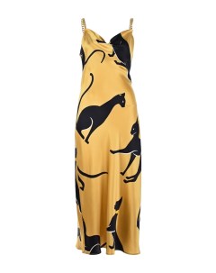 Шелковое платье с принтом кошки Olivia von halle