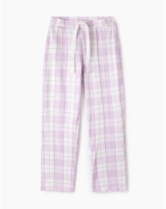 Сиреневые пижамные брюки в клетку Gloria jeans