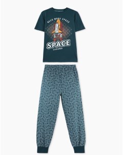 Пижама с принтом Космос для мальчика Gloria jeans