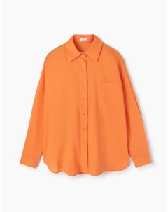 Оранжевая рубашка oversize с карманом Gloria jeans