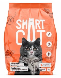 Корм для взрослых кошек с индейкой 5 кг Smart cat