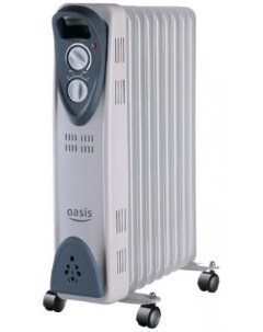Масляный радиатор UT 10 1000 Вт термостат серый Oasis