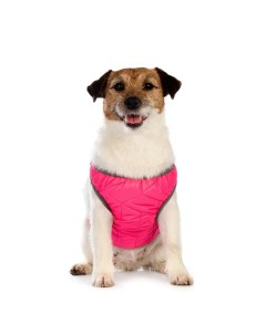 Шлейка с отражающей лентой для собак L розовая Rurri