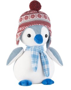 Новогодний сувенир Пингвин в красной шапке 50 см Karlsbach