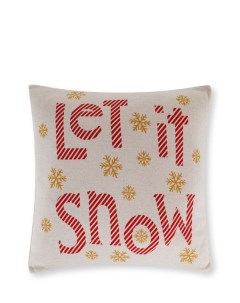 Декоративная подушка с принтом Let It Snow Coincasa