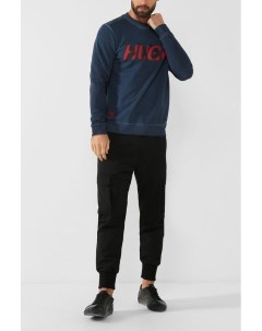 Хлопковый свитшот с принтом Regular fit Hugo