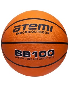 Мяч баскетбольный размер 3 резина 8 панелей BB100 окружность 56 58 см клееный Atemi