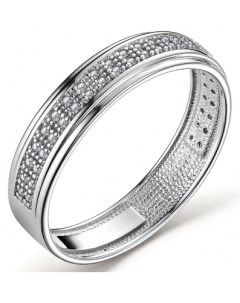 Кольцо с 50 бриллиантами из белого золота Костромская ювелирная фабрика "алькор"