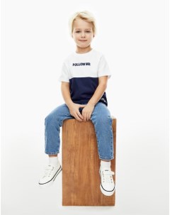 Футболка колор блок с принтом для мальчика Gloria jeans