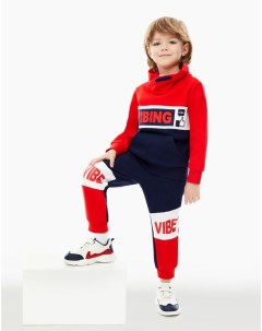 Спортивные брюки Jogger колор блок с принтом Vibe для мальчика Gloria jeans