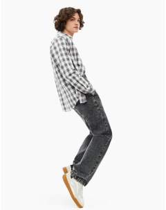 Серые прямые джинсы с защипами Straight pleated Gloria jeans