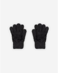 Черные пушистые перчатки для девочки Gloria jeans