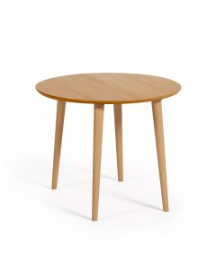 Oqui раздвижной стол из шпона дуба и массива дерева 90 170 x 90 см бежевый 90x90 см Angel cerda