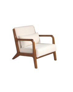 Кресло 5100 dc1580 с тканевой обивкой и деревянной конструкцией цвета ореха белый 68 0x74 0x86 0 см Angel cerda