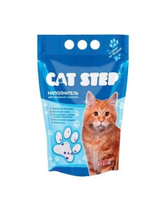 Наполнитель для кошачьих туалетов силикагелевый впитывающий 3 8 л Cat step