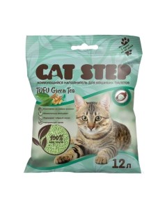 Наполнитель Tofu Green Tea для кошачьих туалетов растительный комкующийся Cat step