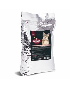 Полнорационный сухой корм для кошек с чувствительным пищеварением c индейкой и уткой Landor