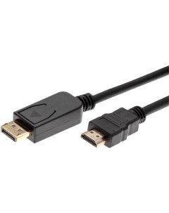 Кабель HDMI DisplayPort 1 8м ACG494 1 8M круглый черный Aopen